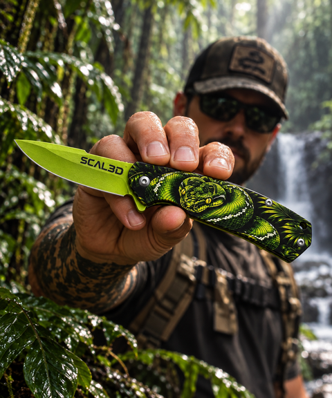 Green Tree Python | First Edition Folding Knife